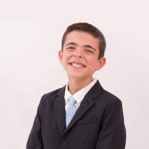 First Communion studio portrait 